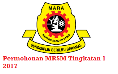 Permohonan MRSM Tingkatan 1 2017 Online - MySemakan