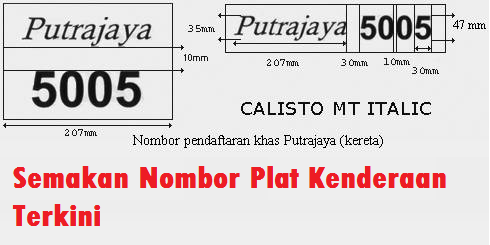 Semakan Nombor Plat Kenderaan Terkini