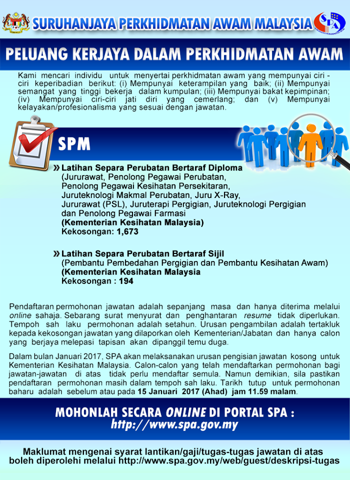 Pendaftaran Permohonan Latihan Separa Perubatan SPA ...