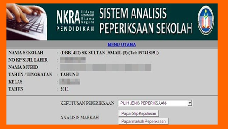SAPS Semakan Markah Online